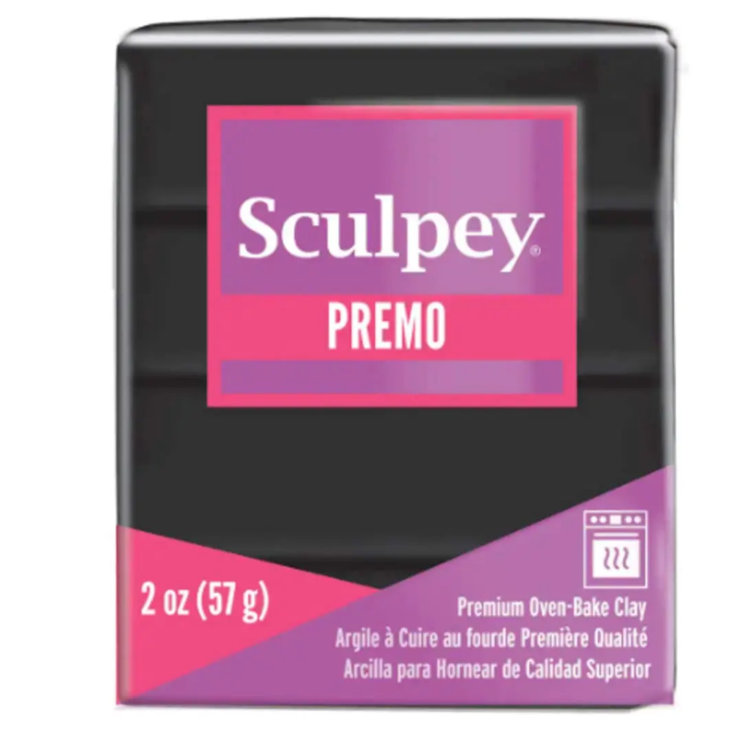 Premo Sculpey Oven-Bake Clay (Black) | Non-Toxic Craft Clay for Artists & Hobbyists - main product image