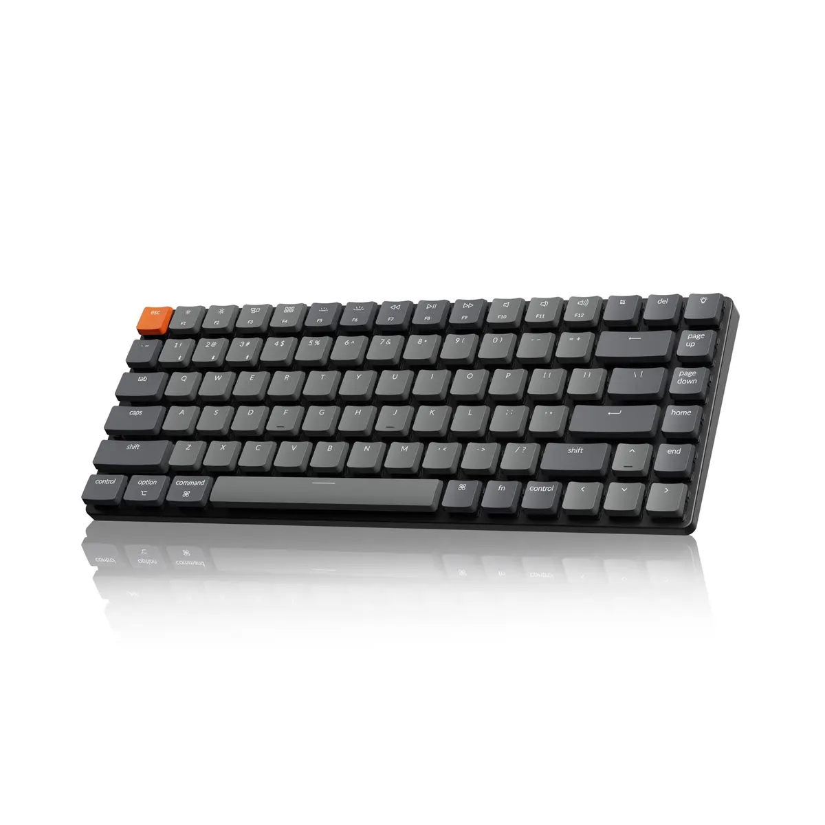 Keychron K3 Version 2 Low-Profile Mechanical Keyboard | 84-Key QMK Wireless Bluetooth 5.1 USB-C White LED Red Switch - main product image