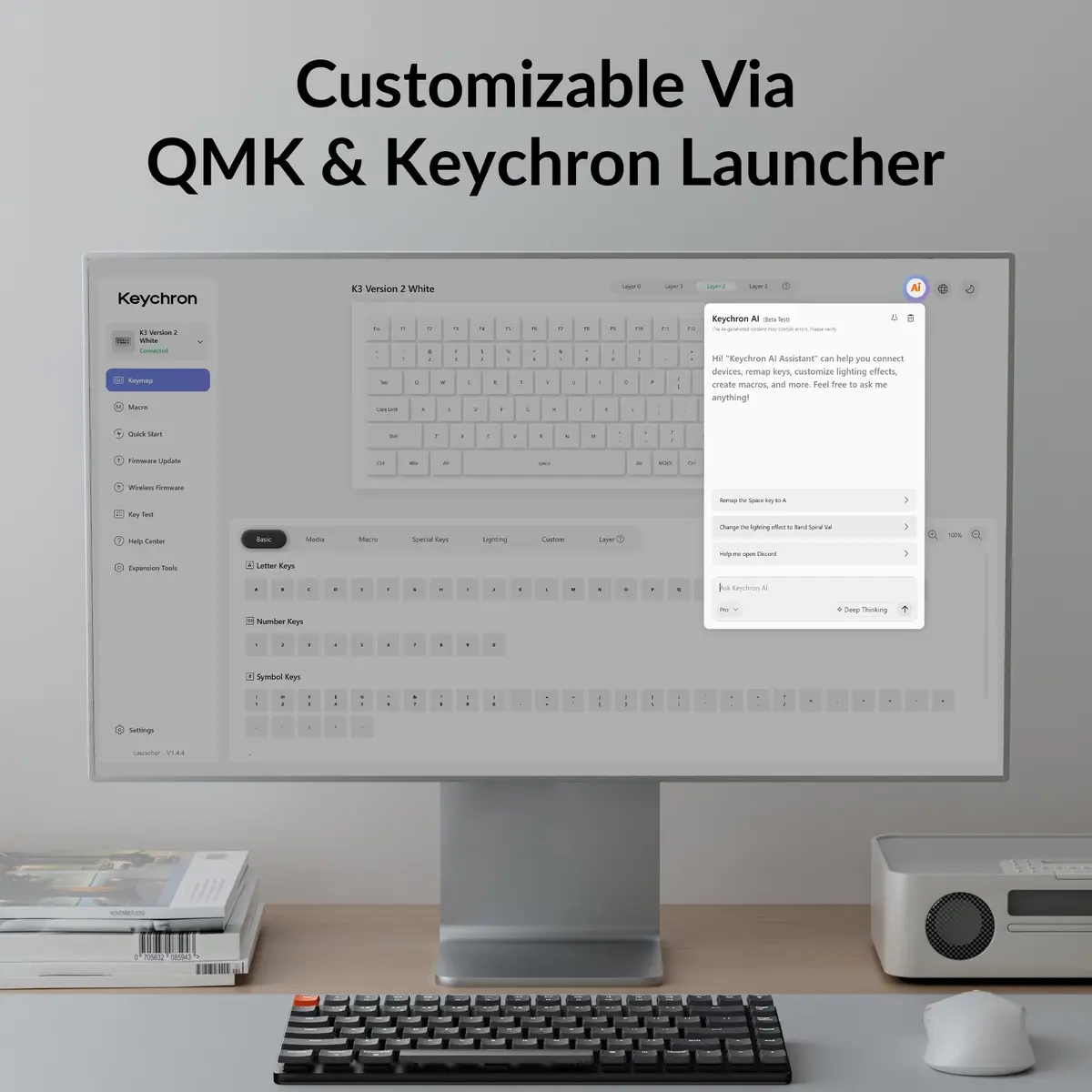 Keychron K3 Version 2 Low-Profile Mechanical Keyboard | 84-Key QMK Wireless - view 5