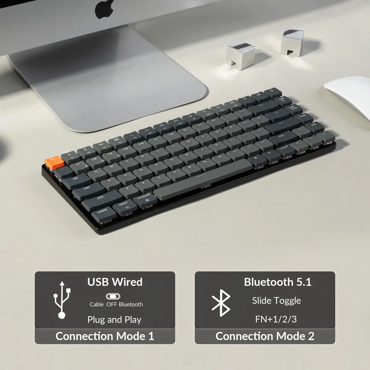 Keychron K3 Version 2 Low-Profile Mechanical Keyboard | 84-Key QMK Wireless - view 3