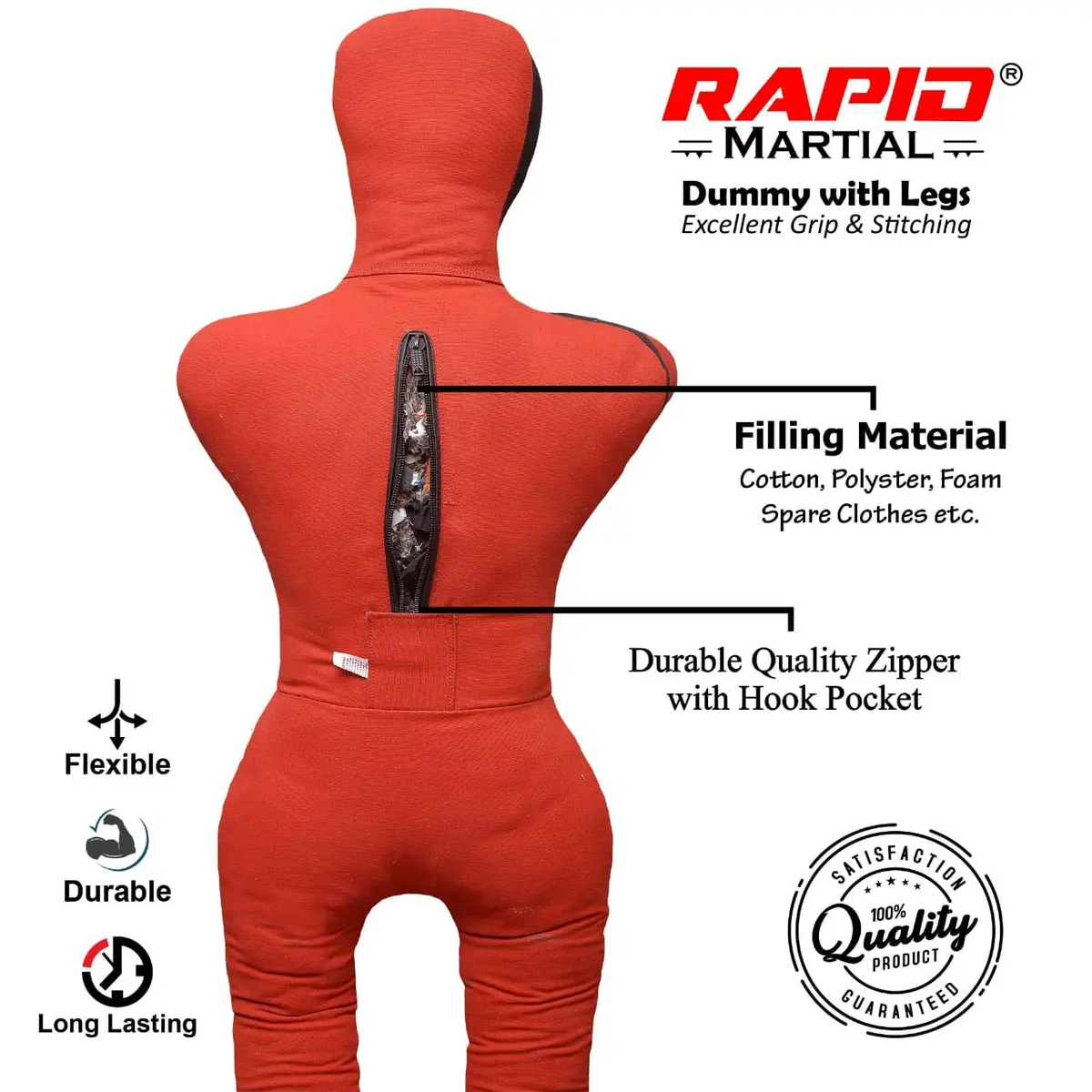 Rapid Martial 6ft Unfilled Punching Bag | MMA & Karate Training Equipment - view 7