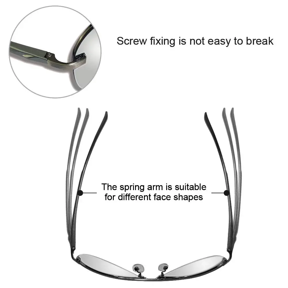 Fishingtours Classic Aviator Sunglasses for Men & Women | 65mm Lens Width (2.56 in) - view 3