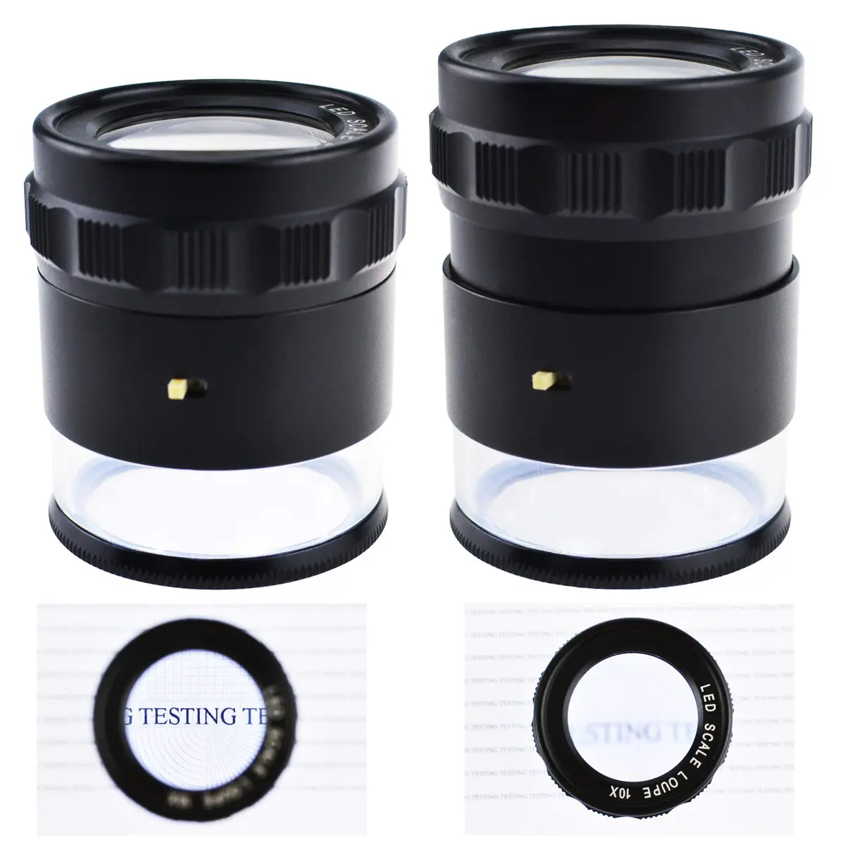 DANOPLUS 10X Jewelry Magnifier with LED Light & Glass Scale Chart | 25mm Field of View, Adjustable Focus - view 4