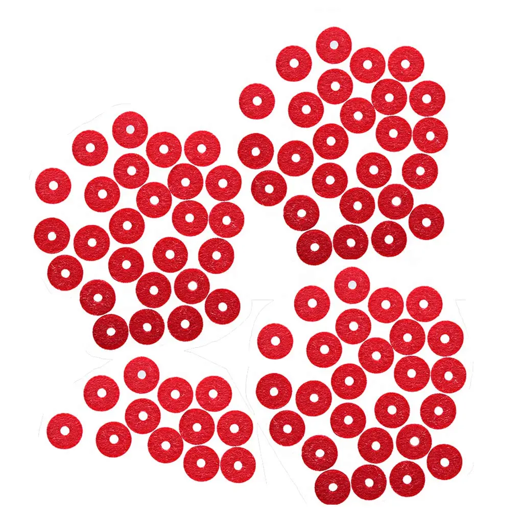 Alnicov 90PCS 12.5MM Piano Felt Front Rail Regulating Punchings Red | Replacement Parts for Piano - view 4