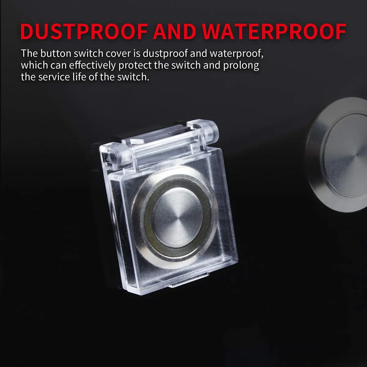 DAIERTEK 22mm Push Button Switch Cover Guard Protector, Transparent Plastic, 3-Pack | Child-Proof, Dust-Proof, Waterproof - view 4