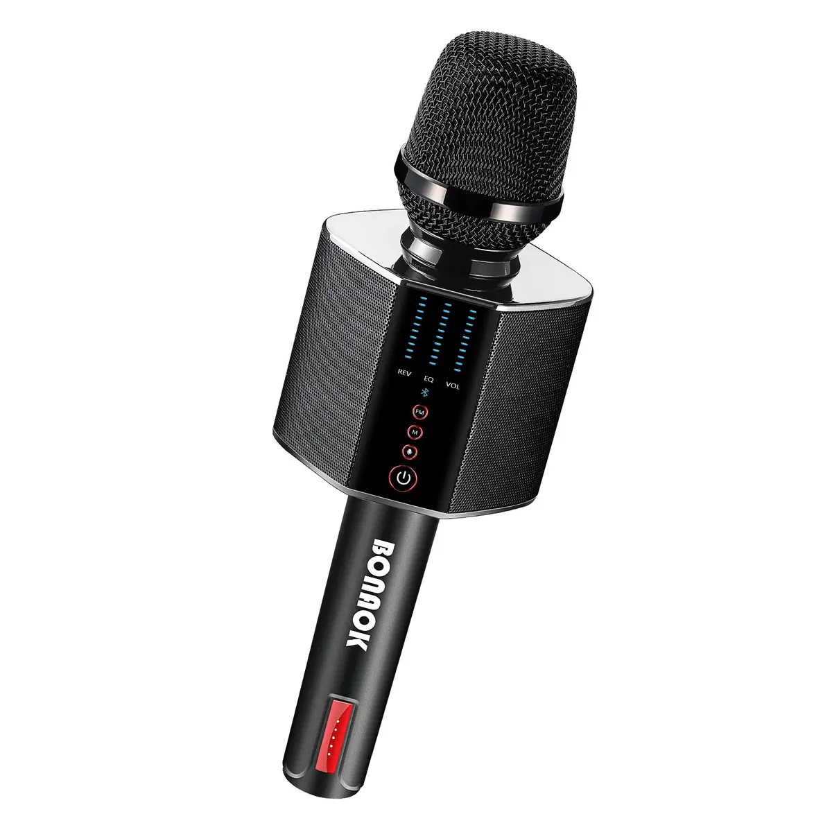 BONAOK G50 Wireless Bluetooth Karaoke Microphone with 26W Stereo Speakers, Rechargeable Mic for PC/Smartphone, Black | Dual Karaoke Functionality - main product image