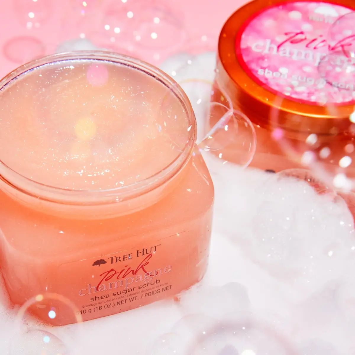 Tree Hut Pink Champagne Body Scrub with Shea Butter, 510g (18 Oz) | Exfoliating & Hydrating Sugar Scrub - view 2