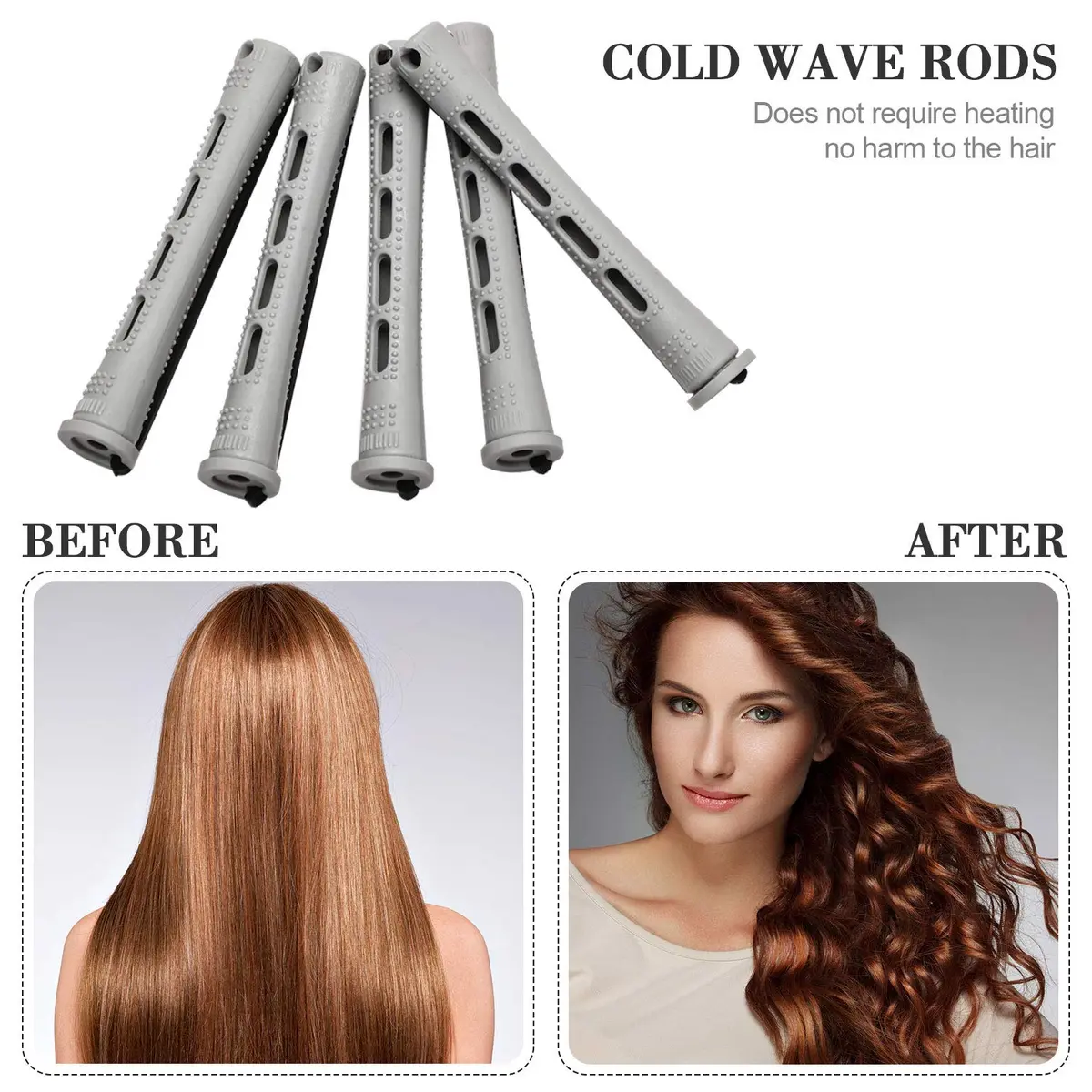 WILLBOND Hair Perm Rods 36 Pcs, Gray, 0.59 Inch | Easy Curling, Safe & Reusable - view 4