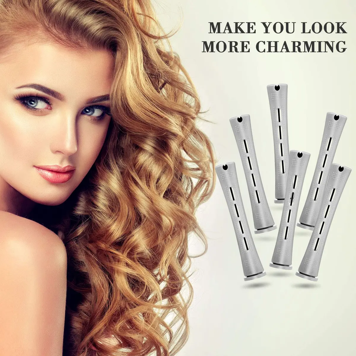 WILLBOND Hair Perm Rods 36 Pcs, Gray, 0.59 Inch | Easy Curling, Safe & Reusable - view 5
