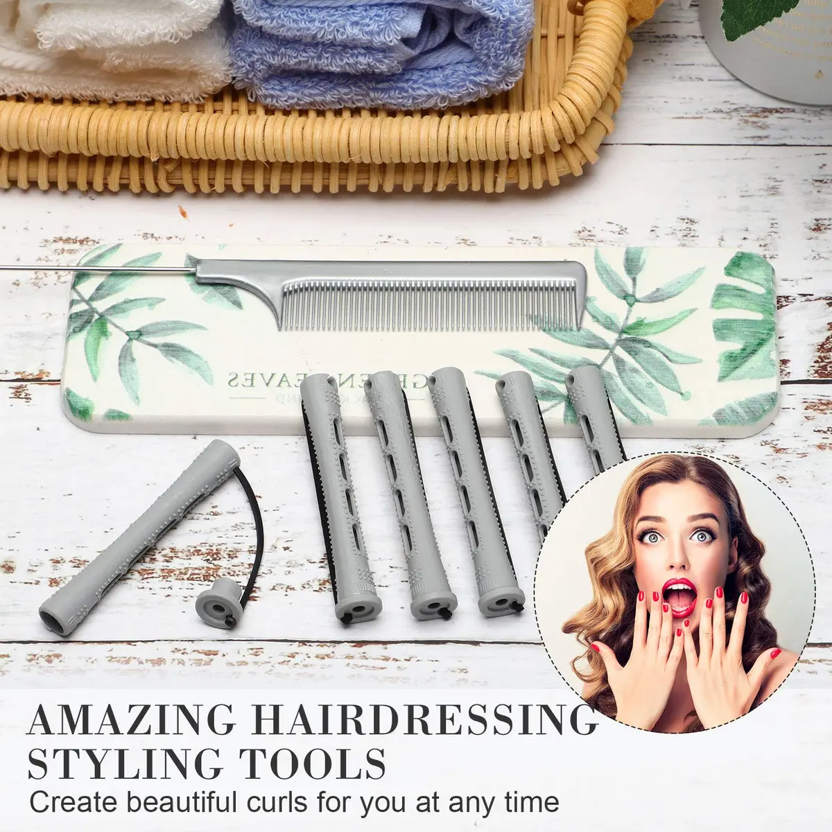WILLBOND Hair Perm Rods 36 Pcs, Gray, 0.59 Inch | Easy Curling, Safe & Reusable - view 6