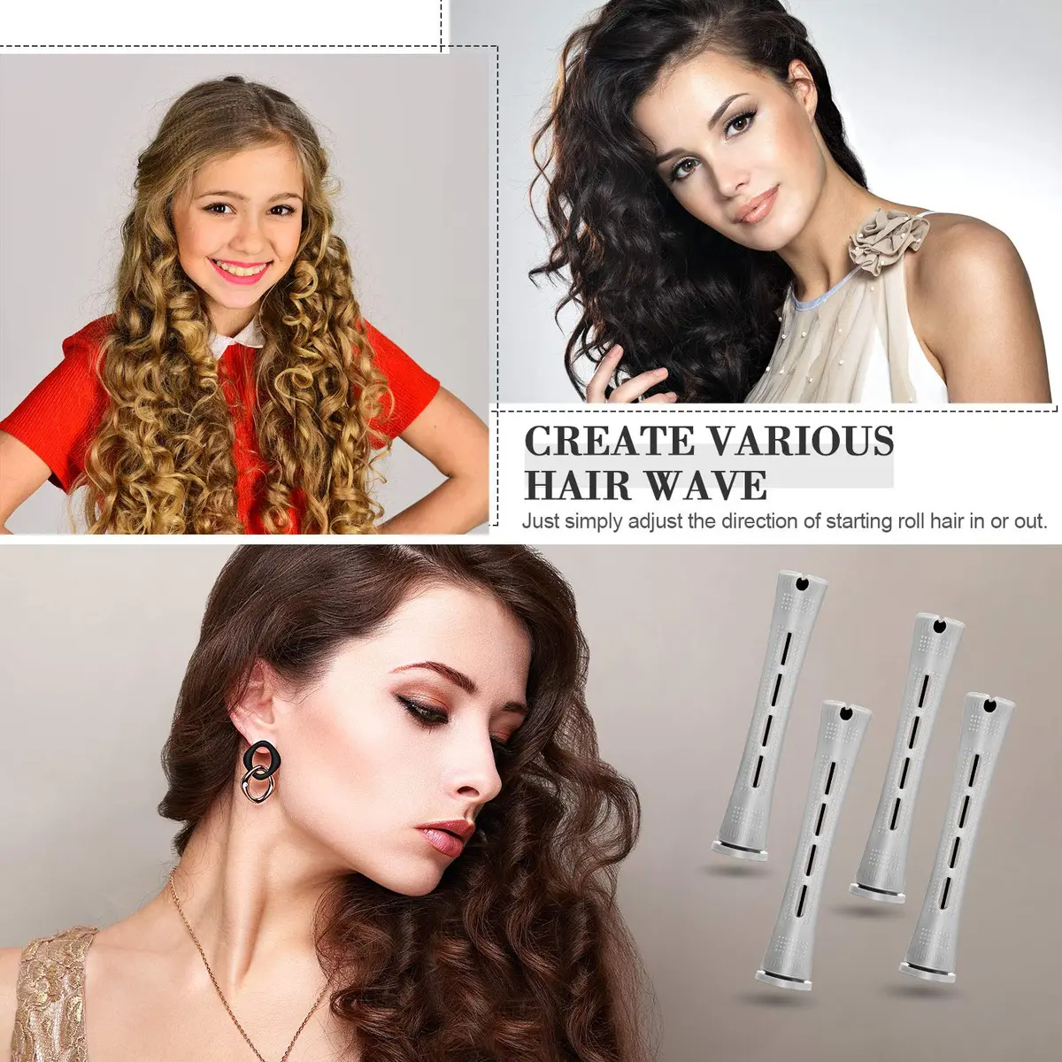 WILLBOND Hair Perm Rods 36 Pcs, Gray, 0.59 Inch | Easy Curling, Safe & Reusable - view 7