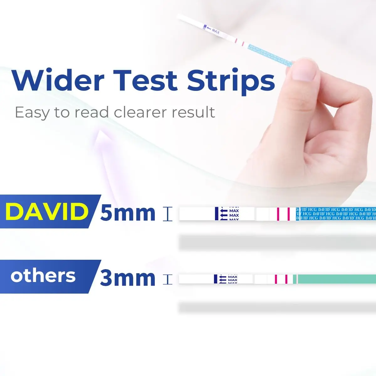 DAVID Pregnancy Test Strips, HCG Urine Test Kit, 10 Count | Early Detection & Accurate Results - view 3