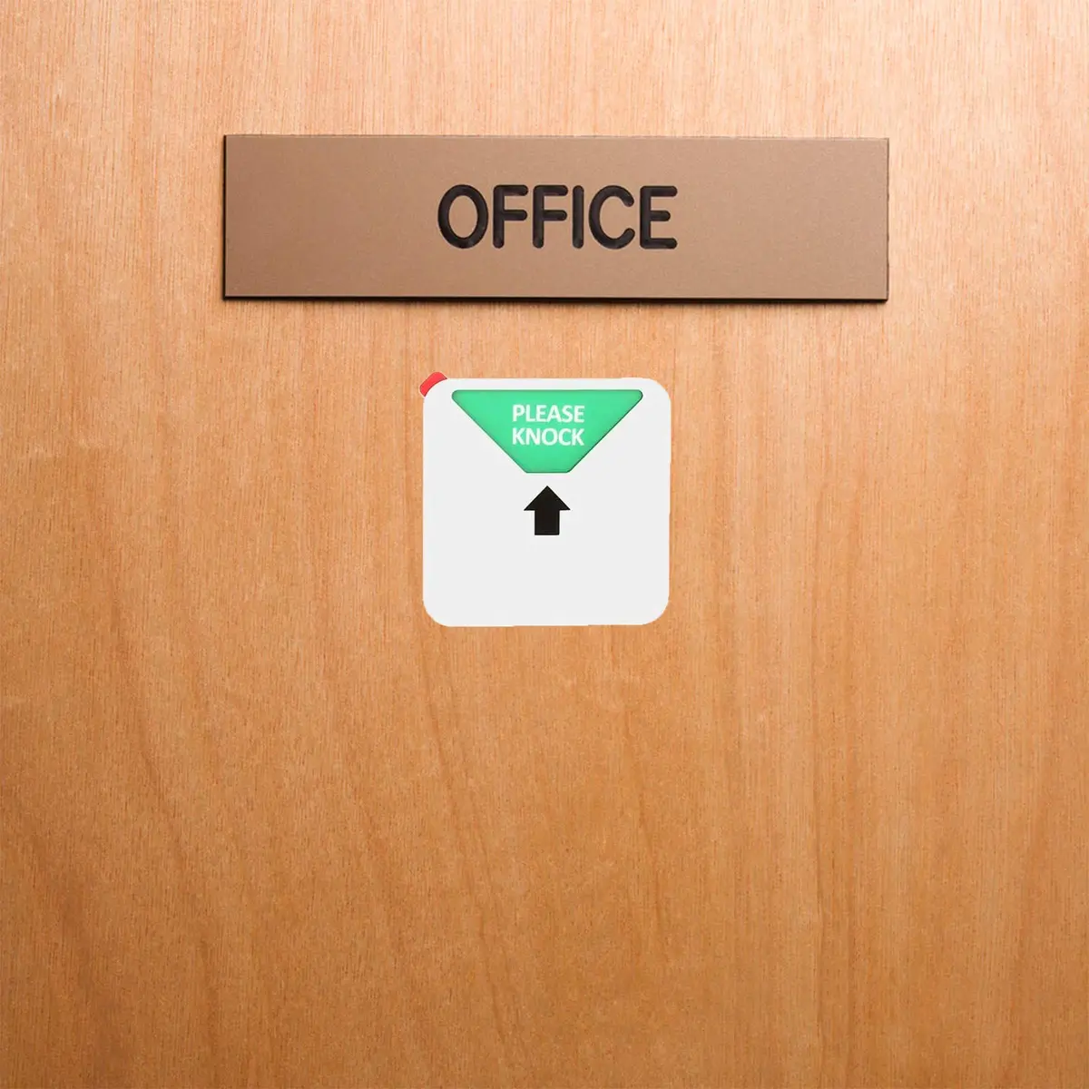 LoYinLo Office Privacy Sign - Do Not Disturb/Please Knock/Out of Office/In Meeting, Square Silver (5.1" x 5.1") - view 8