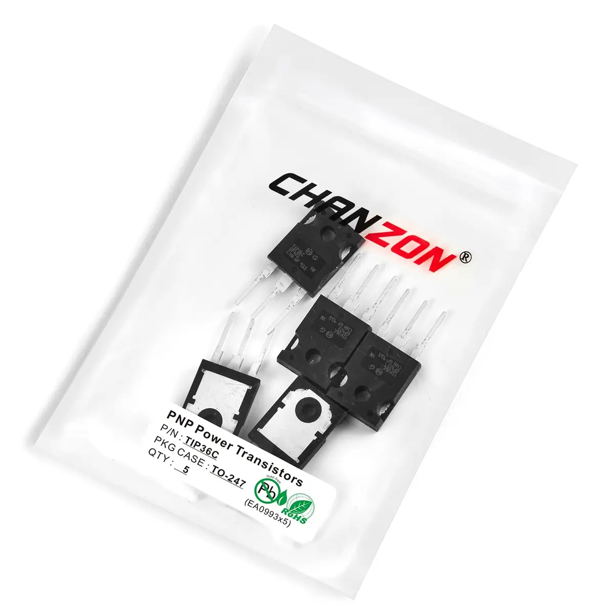 CHANZON TIP36C PNP Power BJT Bipolar Junction Transistor | High Gain, TO-247, 100V, 25A - main product image