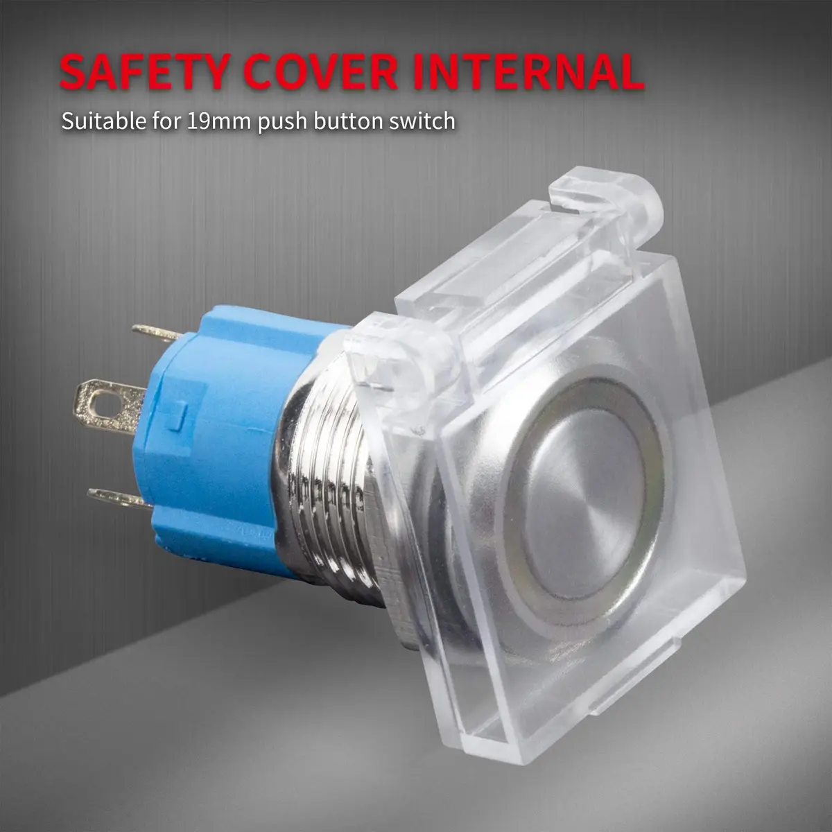 DAIERTEK 19mm Transparent Push Button Switch Safety Cover Guard (3-Pack) | Protects Against Dust, Water, and Accidental Activation - view 3