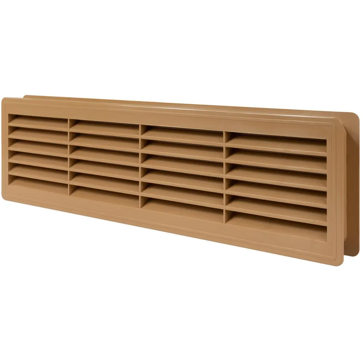 Vent Systems 18" x 5" Plastic Wood Color Door Air Vent Cover | 46cm x 13.5cm Louvered Register Grille for Interior Doors - main product image