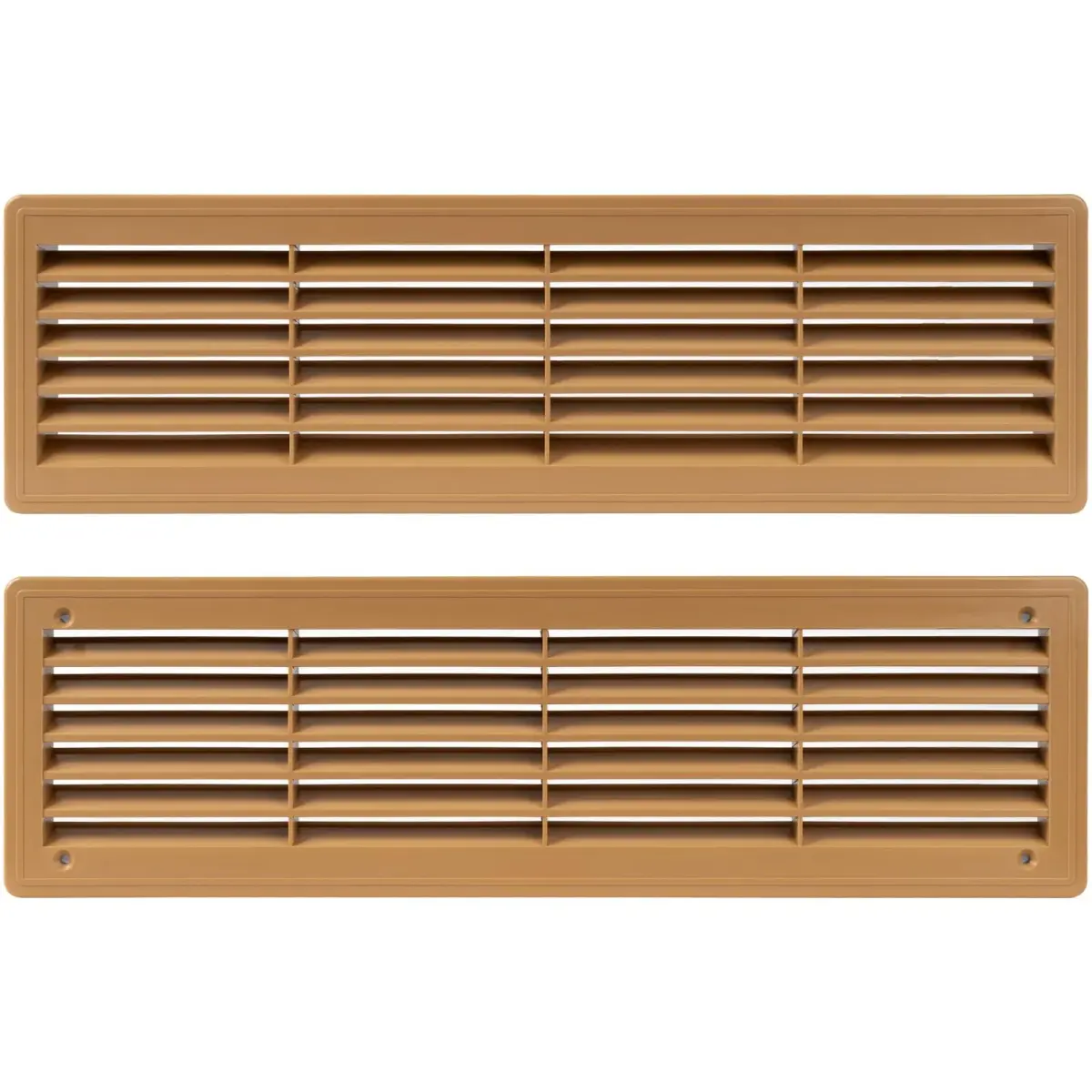 Vent Systems 18" x 5" Plastic Wood Color Door Air Vent Cover | 46cm x 13.5cm Louvered Register Grille for Interior Doors - view 9