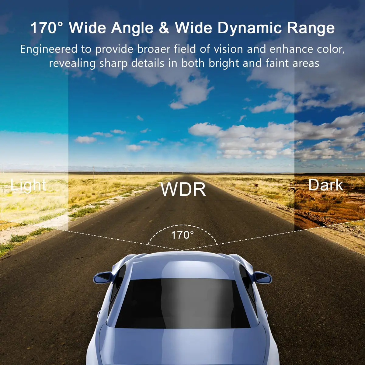 BOOGIIO 1080P Dash Cam with 32GB SD Card, 3-inch IPS Screen, 170° Wide Angle, Aluminum Alloy Case | Night Vision, WDR, Parking Monitor - view 7