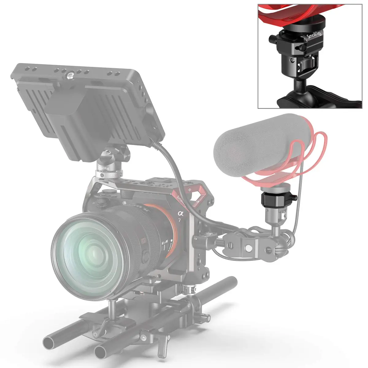 SmallRig Cold Shoe Mount with Safety Release - 2797 | Compact Aluminum Accessory Mount - view 8