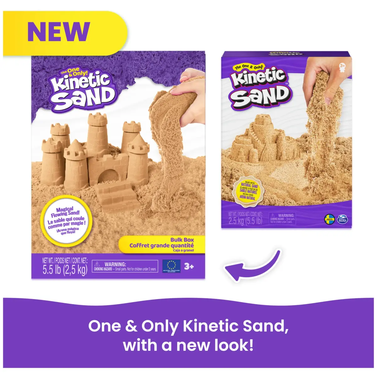 Kinetic Sand 2.5kg (5.5lb) Brown Sand | Sensory Play for Ages 3+ - view 6