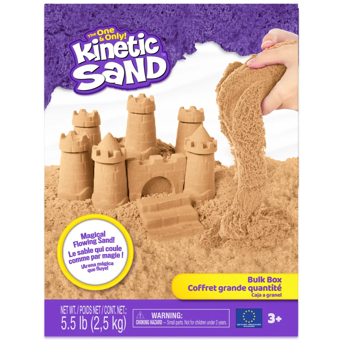 Kinetic Sand 2.5kg (5.5lb) Brown Sand | Sensory Play for Ages 3+ - view 8