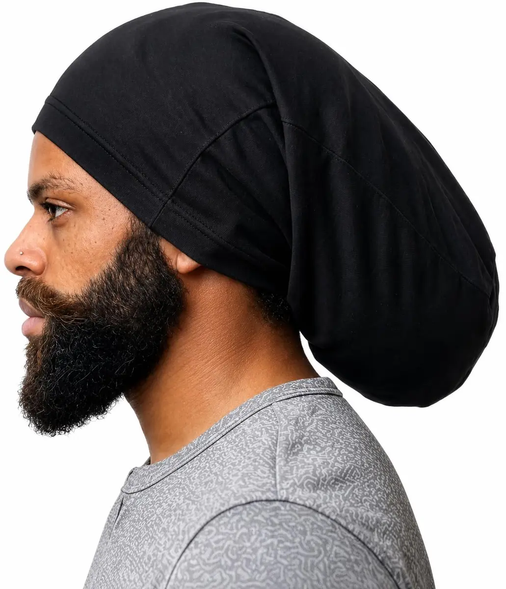 KLY Groups Loc Cap 2 Pack, Regular Spandex Dread Cap for Dreadlocks | Snug Fit for Shoulder-Length Locs, Starter Locs, Braids & Twists - view 9