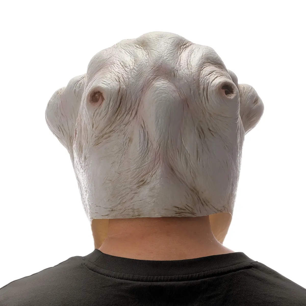 AQKILO Alien Mask Full Head Costume for Halloween & Sci-Fi Events | Adult Unisex Gray Latex Mask - view 5