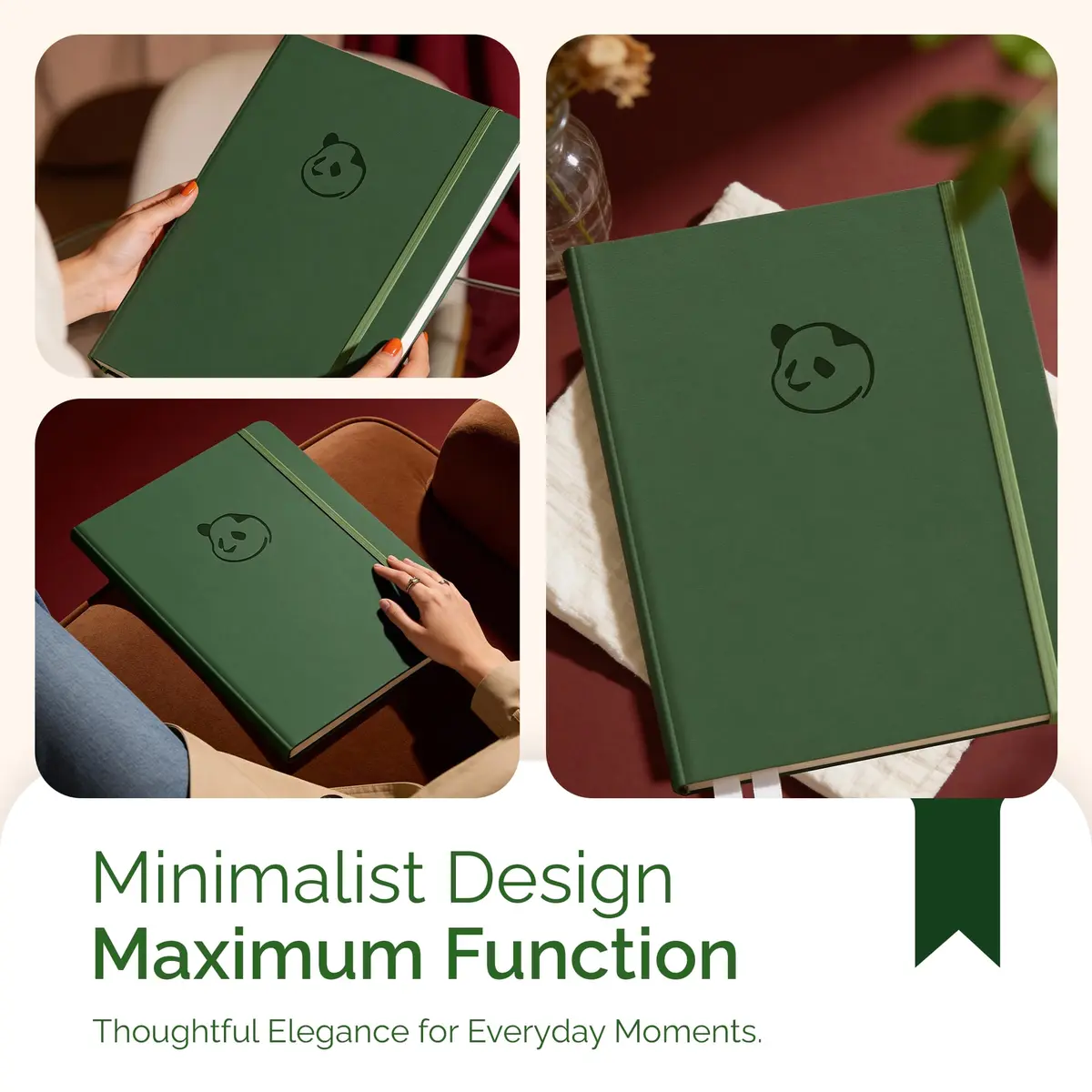 Panda Planner Pro A4 Daily Planner 2026 Dark Green | Undated, Deep Organization for Students & Professionals - view 4