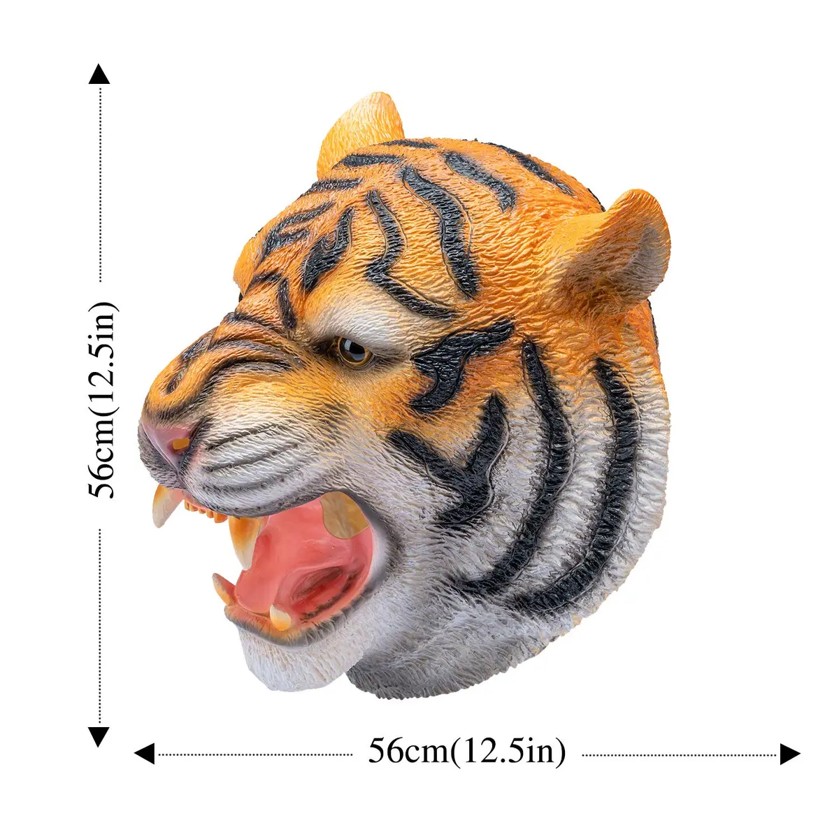 AQKILO Tiger Mask Full Head Animal Costume for Halloween | Playful Tiger Character for Parties & Stage - view 6