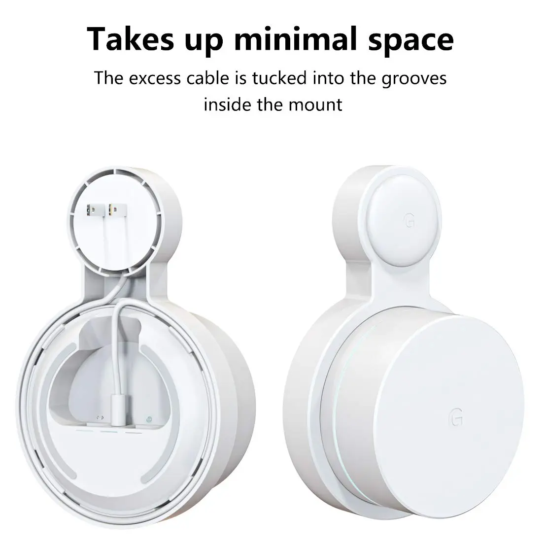 Pefecon 3 Pack Outlet Wall Mount for Google Wifi AC1200 (2020 Round Plug) | Cable Management & Space Saving - view 3