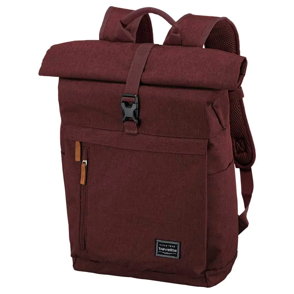 Travelite Casual Daypack Maroon 35L (1.23 cu ft) | Roll-Top Versatile Backpack for City Trips, Work, School - main product image