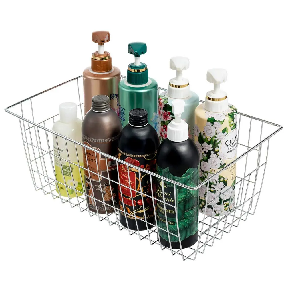 SANNO Large Wire Storage Baskets Set of 3 | Farmhouse Kitchen & Pantry Organizer - view 5