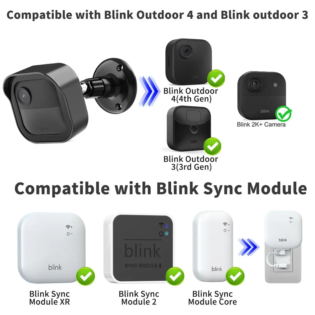 Pefecon All-New Blink Outdoor Camera Cover for Blink Outdoor 4/2K+ Camera/3rd Gen | Weatherproof, Adjustable, Easy Install - view 2