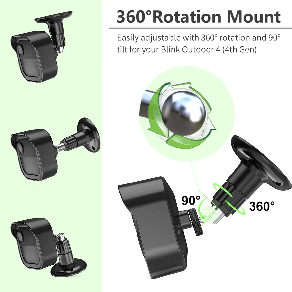 Pefecon All-New Blink Outdoor Camera Cover for Blink Outdoor 4/2K+ Camera/3rd Gen | Weatherproof, Adjustable, Easy Install - view 4