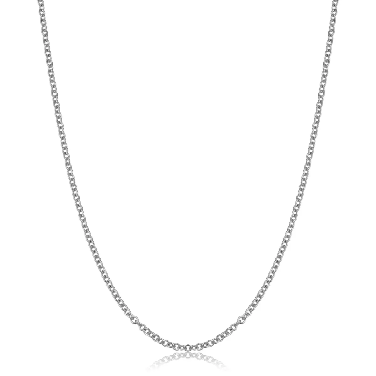 Kooljewelry 14k White Gold Filled Cable Chain Pendant Necklace 14 inch (35.56 cm) | Everyday Elegance - main product image