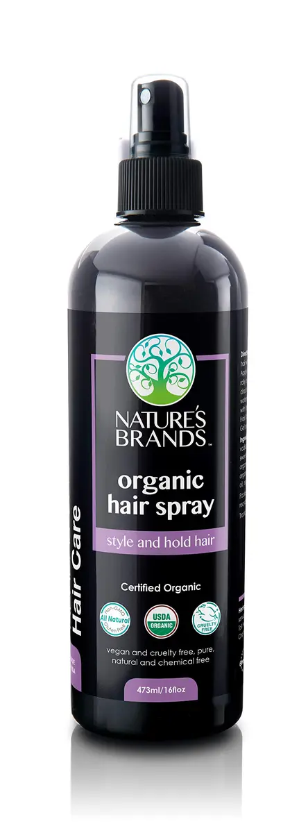 Nature's Brands Organic Hair Spray 16 Fl Oz | No Toxic Synthetic Chemicals, USDA Organic, Herbal Aroma - main product image
