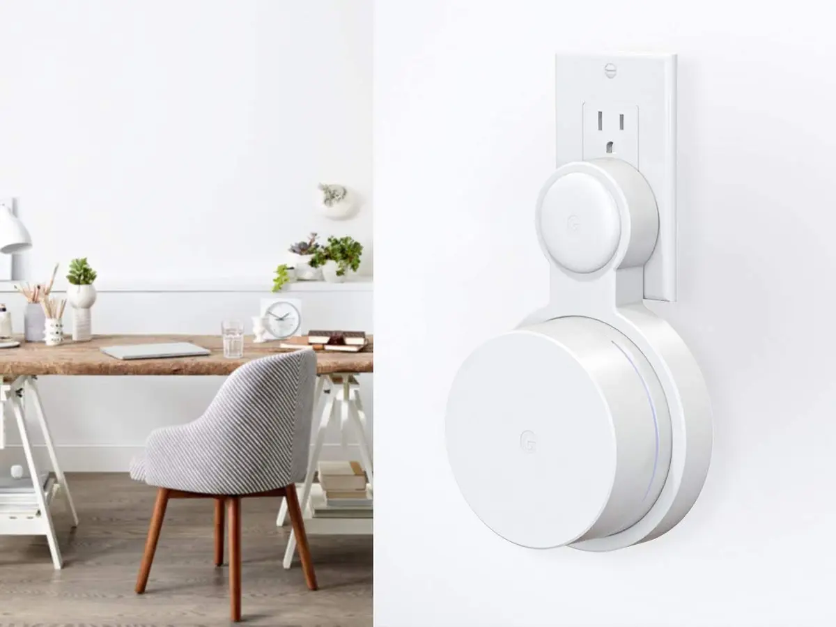 Pefecon Outlet Wall Mount for Google Wifi (2020 Model) | White, 1 Pack - view 2