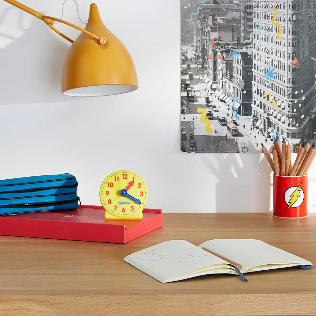 Learning Resources Big Time Mini Clock 10cm (4") | Educational Teaching Clock with Hidden Gears - view 2