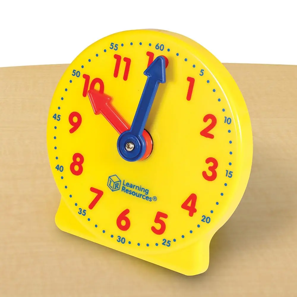 Learning Resources Big Time Mini Clock 10cm (4") | Educational Teaching Clock with Hidden Gears - view 4