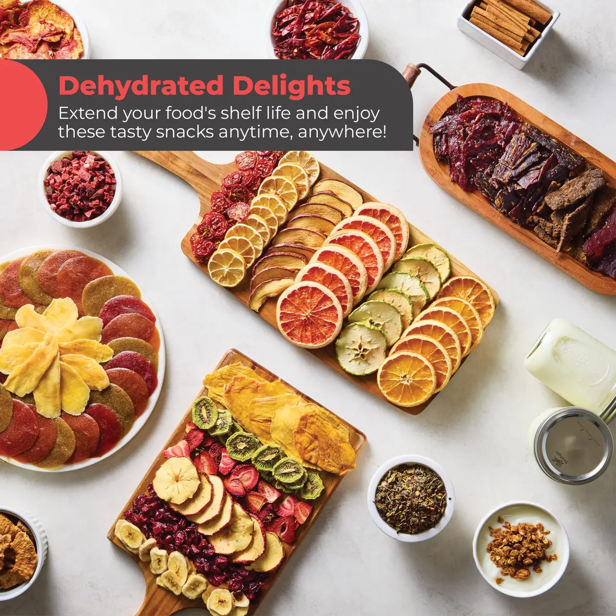 Magic Mill Food Dehydrator Machine | 5 Stackable Stainless Steel Trays, 48H Digital Timer & Temperature Control Up to 167°F - view 5