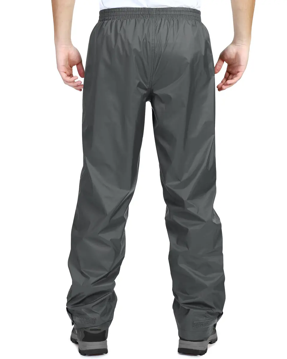 33,000ft Men's Rain Pants Waterproof Windproof Grey | Breathable, Seam-Sealed, Adjustable Fit - view 2