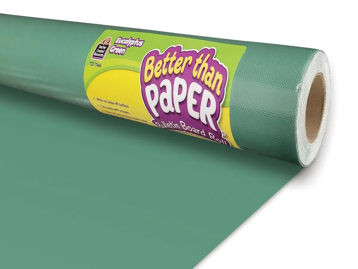 Teacher Created Resources Eucalyptus Green Better Than Paper Bulletin Board Roll | Quick, Durable & Reusable (70-120 chars) - main product image
