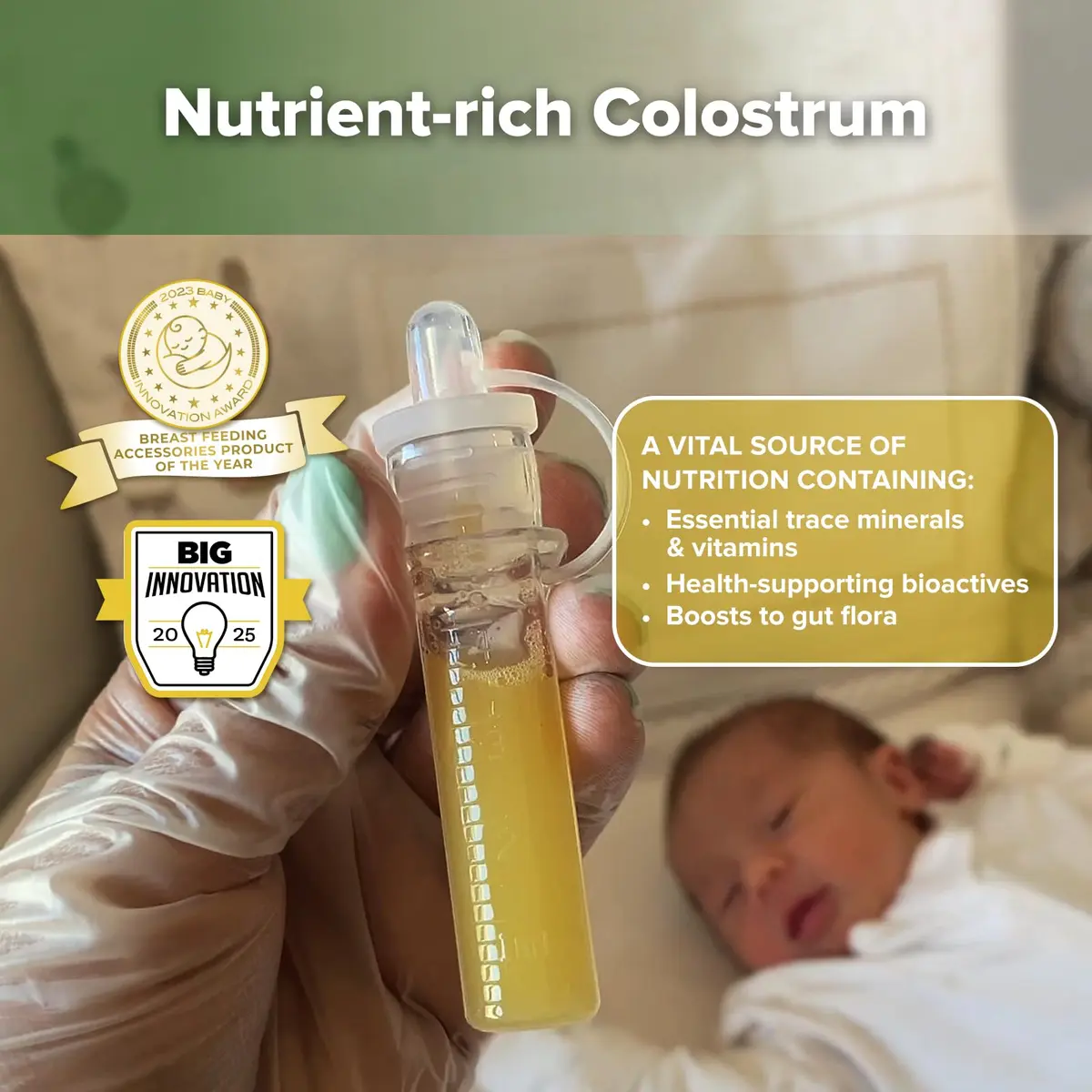 haakaa Colostrum Collector with Storage Case | 6 Pack, 4ml Silicone Breastfeeding Tool - view 2