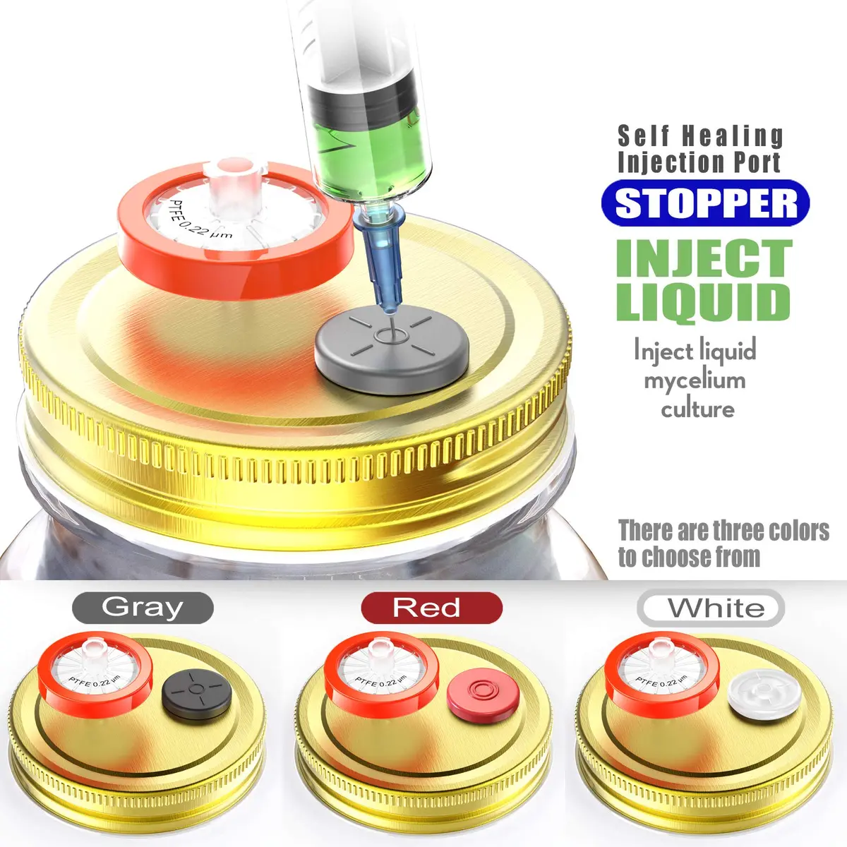 Biomed Solutions Regular Mouth Mushroom Liquid Culture Lids 70mm (6-Pack) | Autoclavable & Reusable for Mycology - view 4