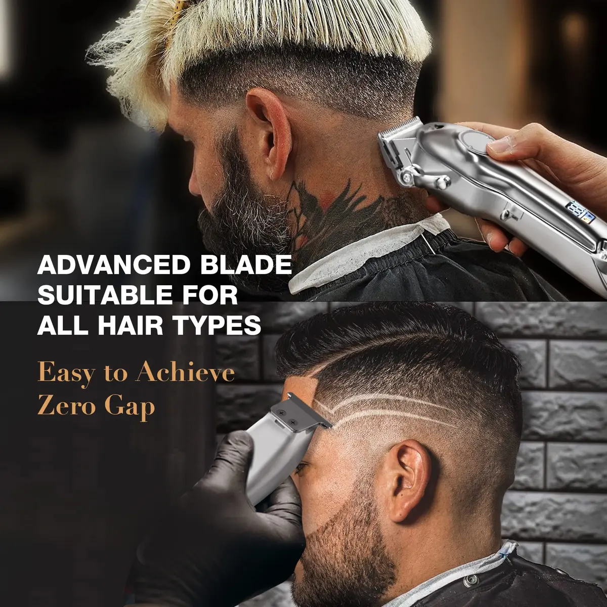 SUPRENT PRO Hair Clippers for Men 15 Piece Set | Zero Gap T-Blade & LED Display - view 7
