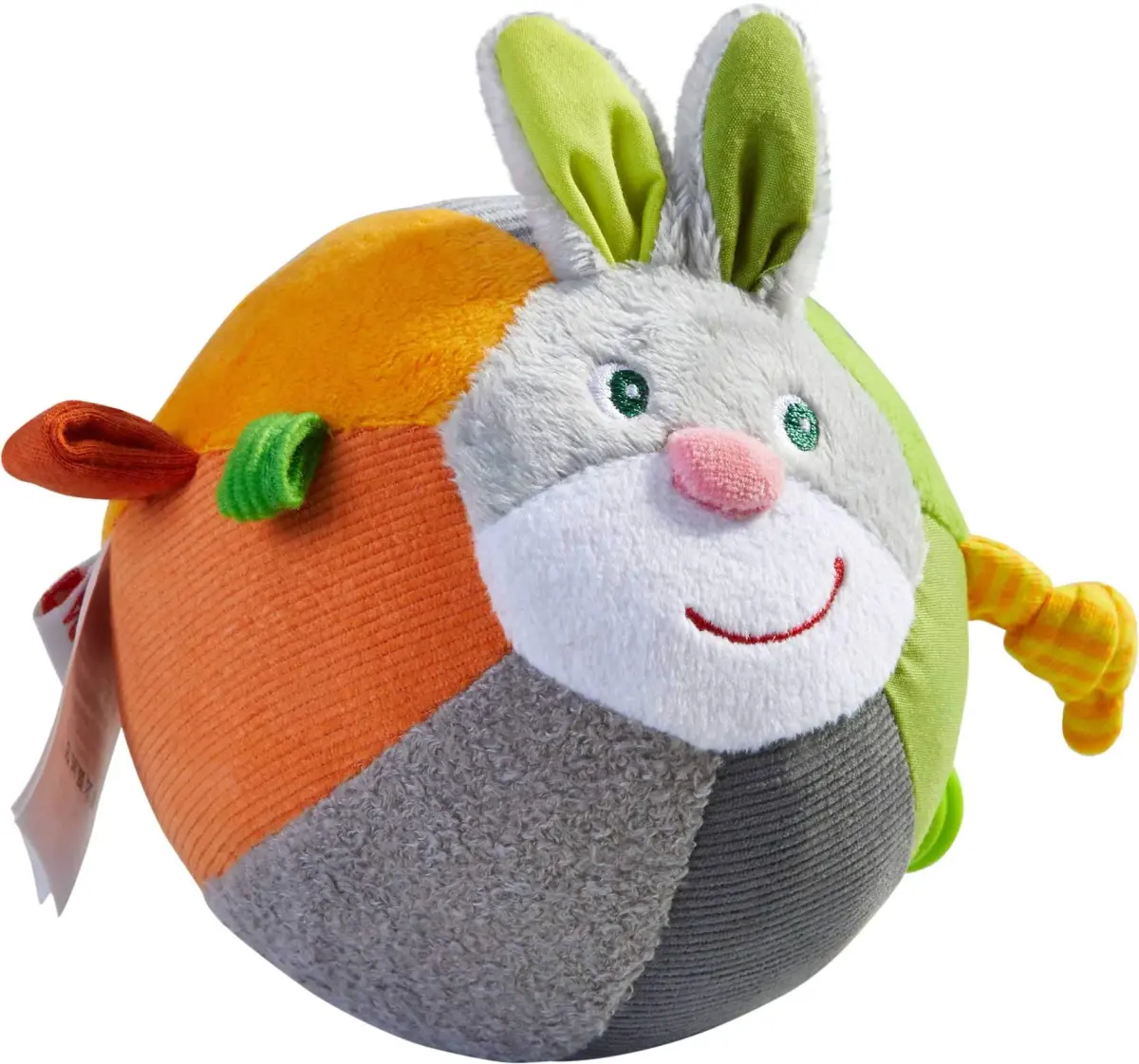 HABA Bunny Baby Ball Toy with Crinkle Ears and Rattle Rings | Sensory Development for 6 Months + - view 2