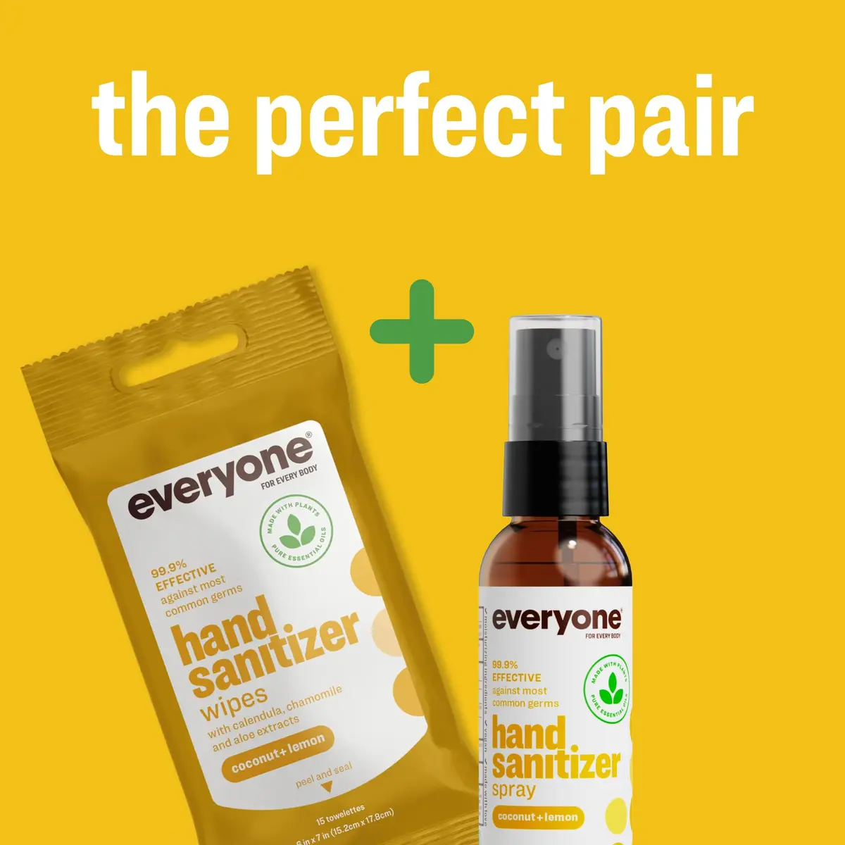 everyone for every body Coconut Lemon Hand Sanitizer Spray 2 oz | Alcohol-Based, Hypoallergenic, Travel Size - view 5