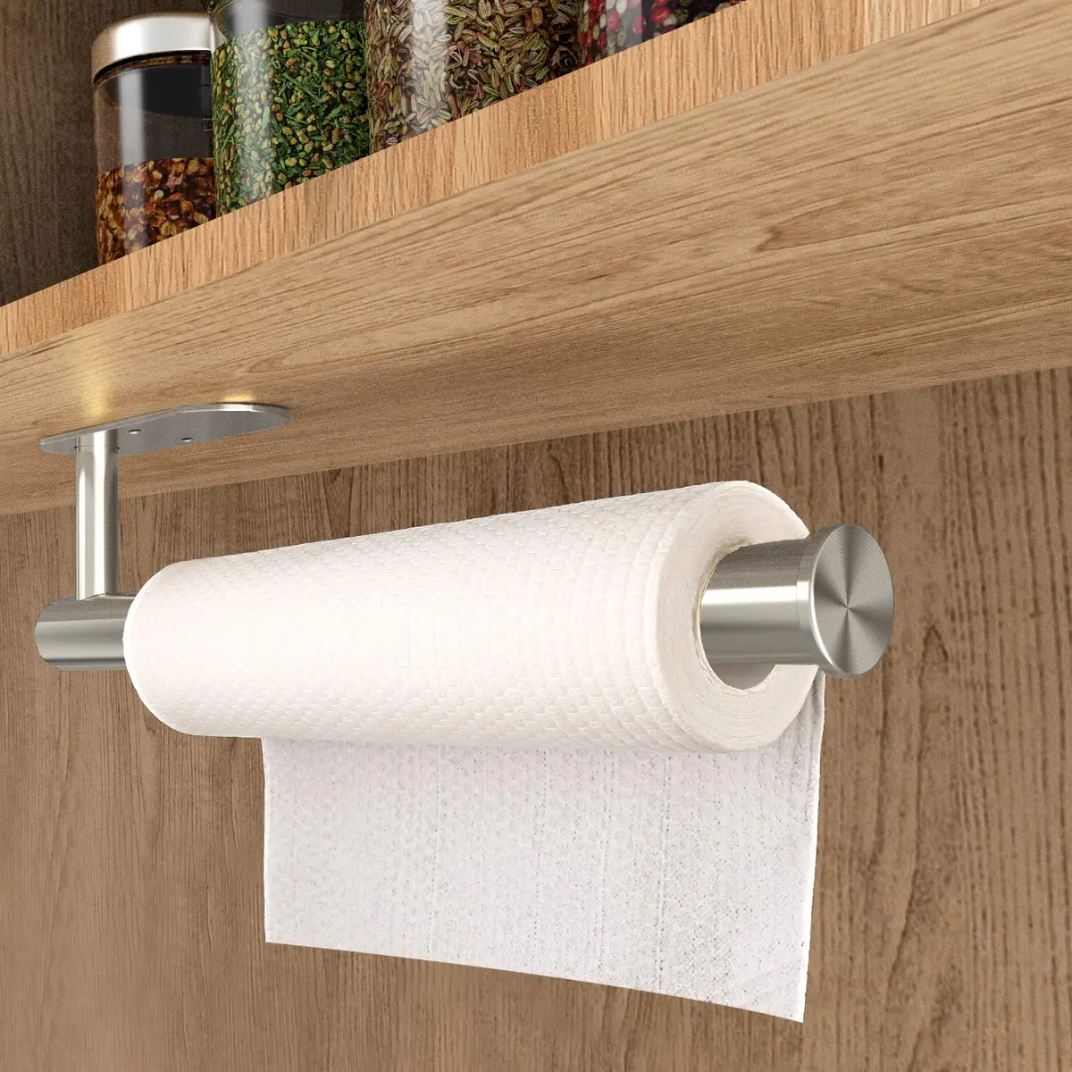 MBVVLZJVN Paper Towel Holder Stainless Steel Wall Mount Rustproof | Self-Adhesive, Easy Install - view 7