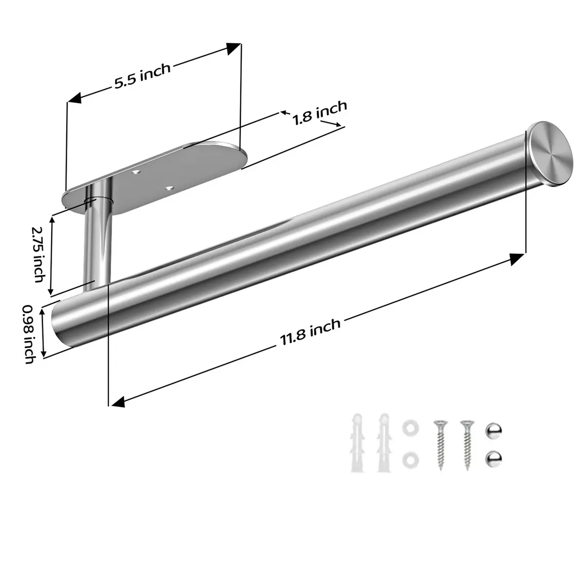 MBVVLZJVN Paper Towel Holder Stainless Steel Wall Mount Rustproof | Self-Adhesive, Easy Install - view 2