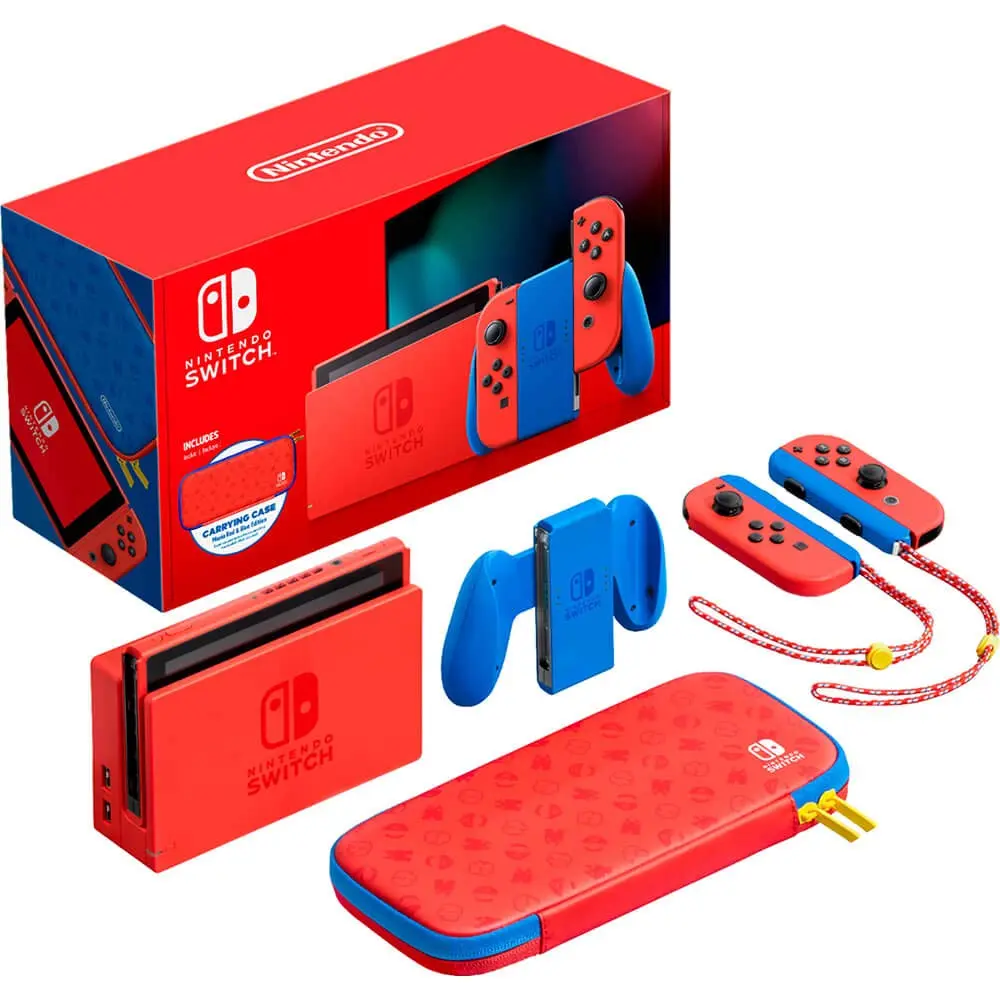 Nintendo Switch Mario Red & Blue Edition Console with Carrying Case | 32GB Storage - view 2